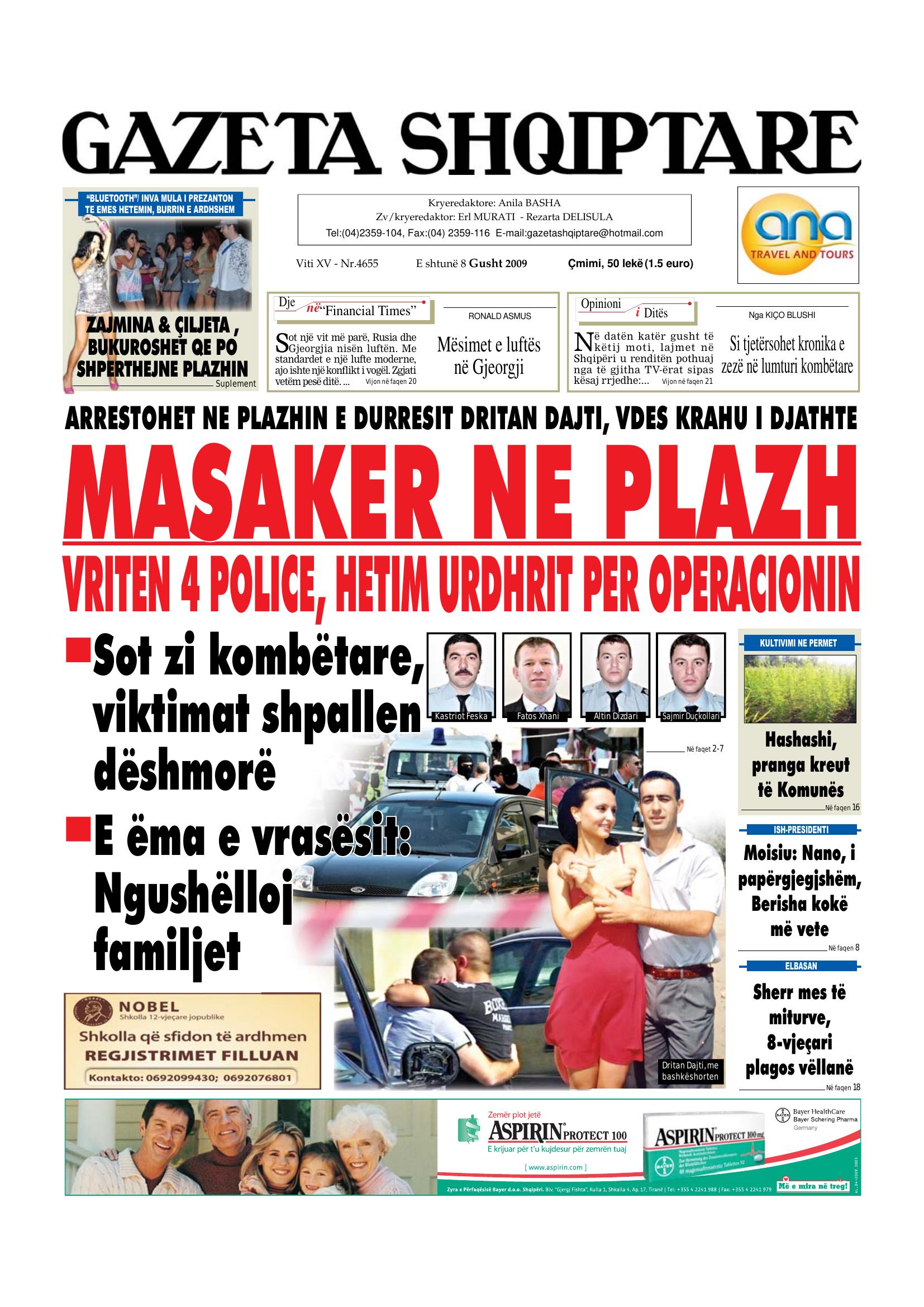 Gazeta Shqiptare 2009-08-08